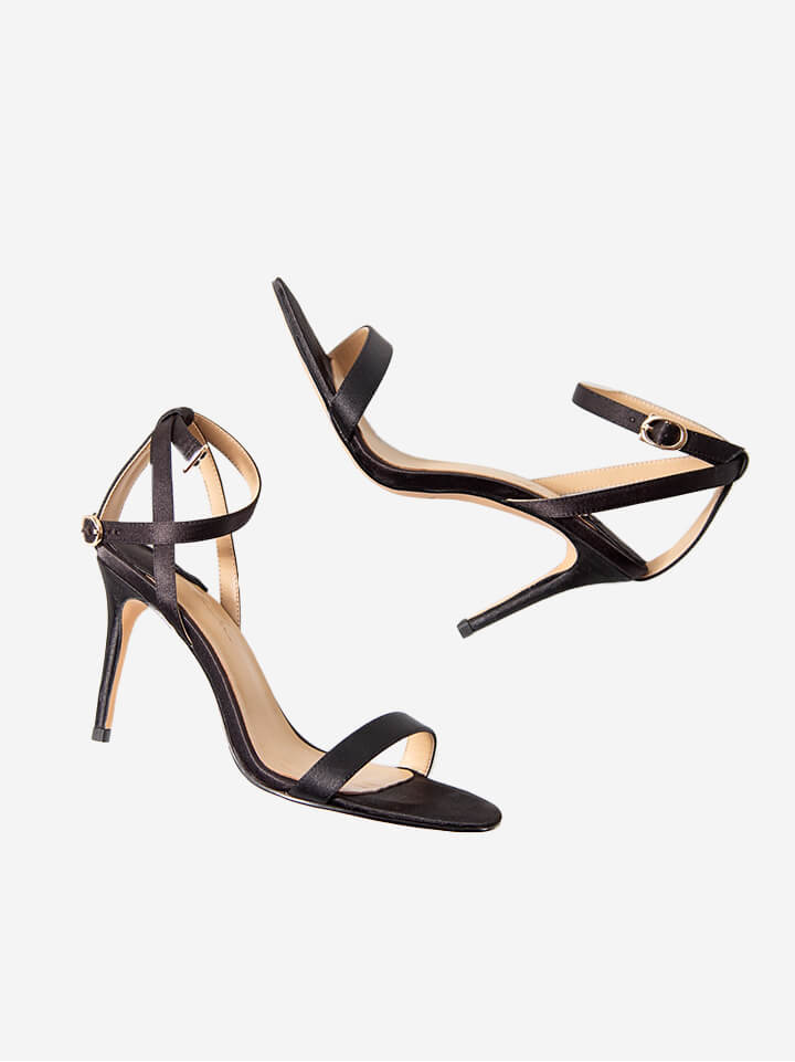 Black high heel shoes